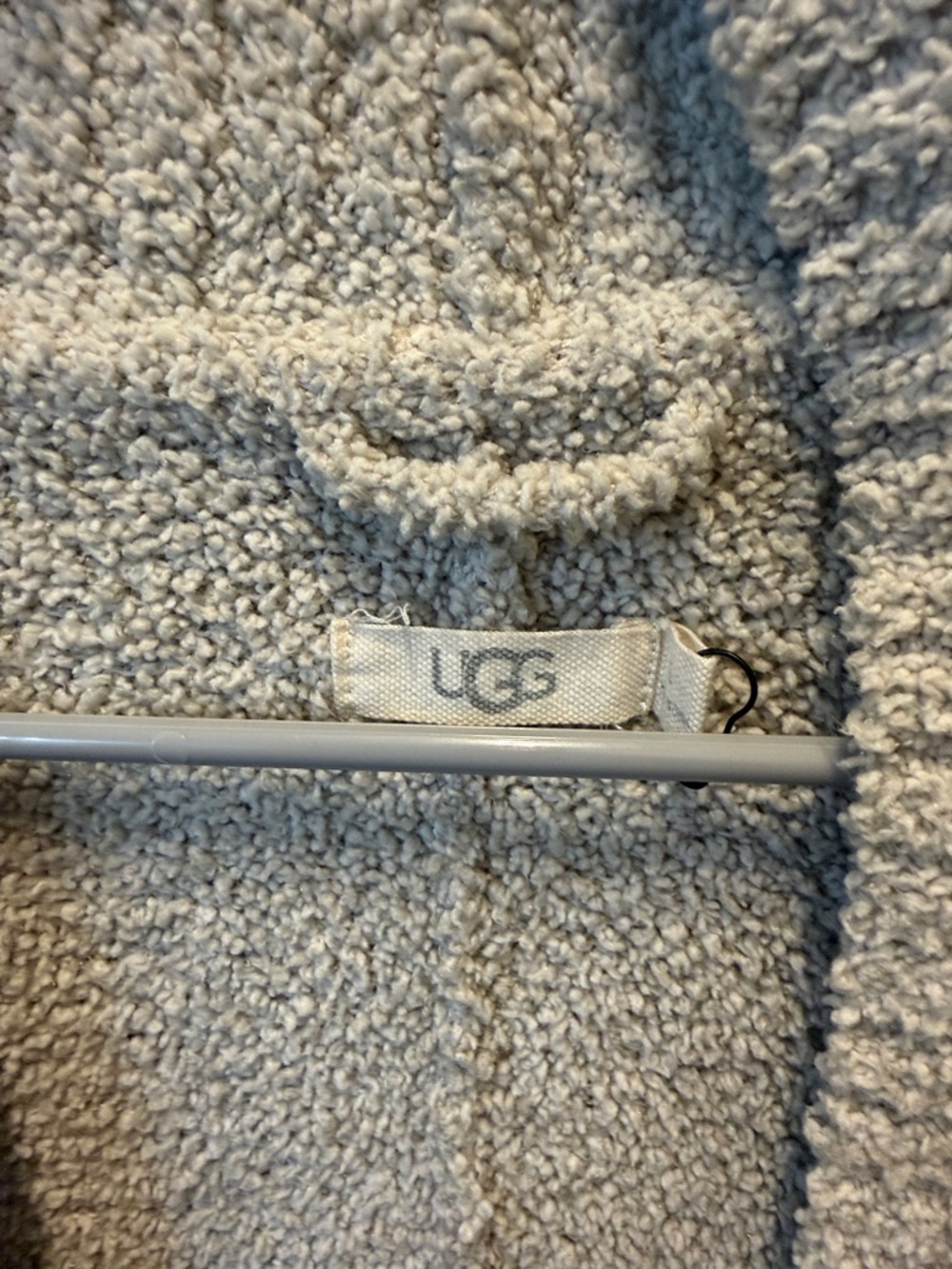 UGG Women's Open-Front Chunky Knit Cardigan - Light Taupe - Picture 2 of 3